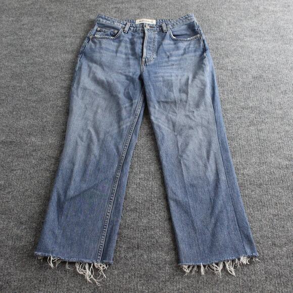 Reformation Jeans Womens 28 Fawcett Wide Leg Cropped Celtic Wash Denim Blue Chic - Picture 4 of 15